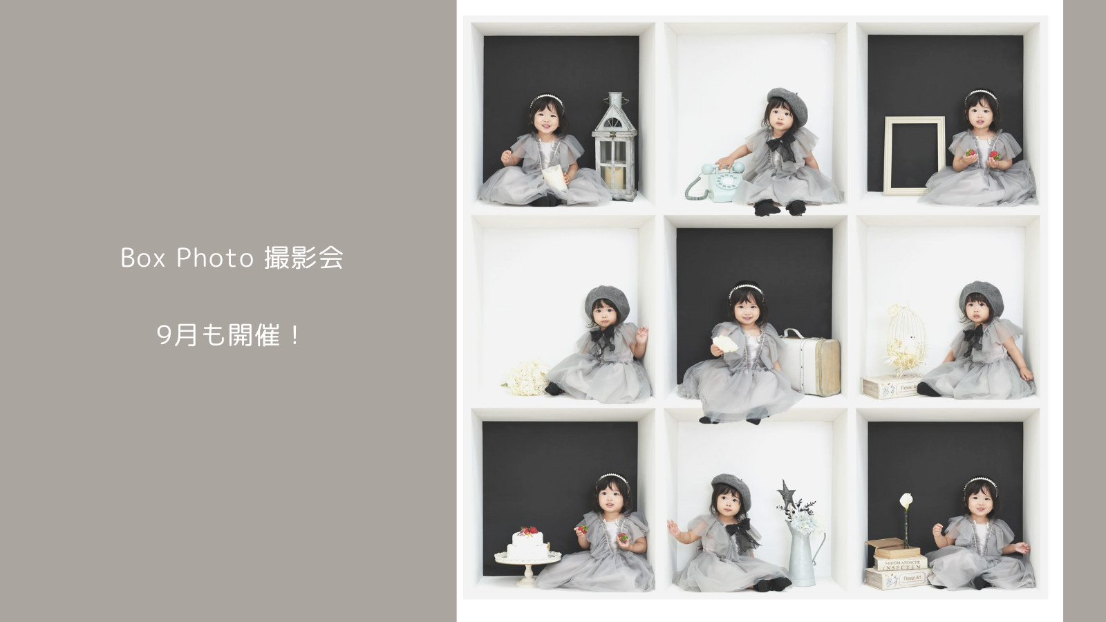 【イベント】9月4日・8日・9日　Box Photo撮影会
