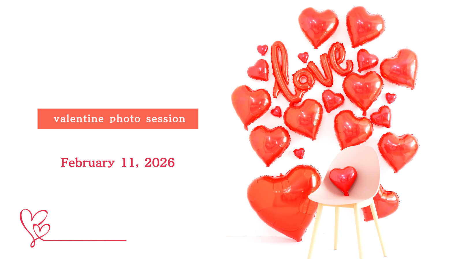 【1,000円撮影会】2月11日(水祝) バレンタイン撮影会 残りわずか!